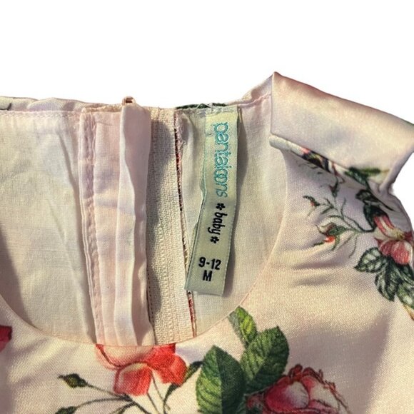 Pantaloons baby dress rose pink rose floral pattern formal dress girls 9-12 mont - Picture 2 of 5